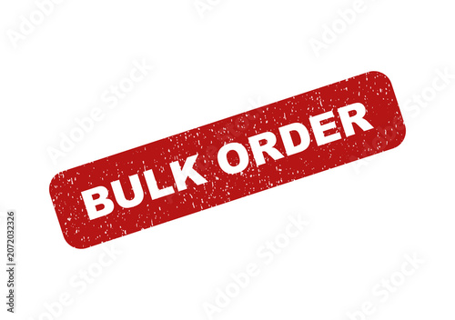 Red grunge rubber stamp with the text bulk order for retail business
