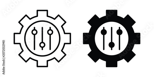 Tableau sur toile Mass customization icon