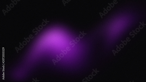 Abstract purple light leak on black background, soft violet glow with grainy texture, cinematic neon lens flare for overlay and creative design