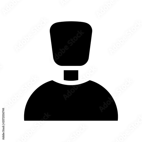 Minimalist black chair icon isolated on white background vector design