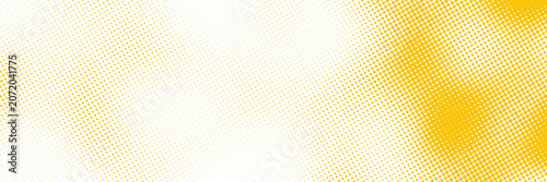 Yellow halftone grain texture. Faded dotted gradient pattern background. Grunge pixel cartoon overlay backdrop. Anime or manga golden wavy noise cover. Raster comic pop art gradation wallpaper. Vector