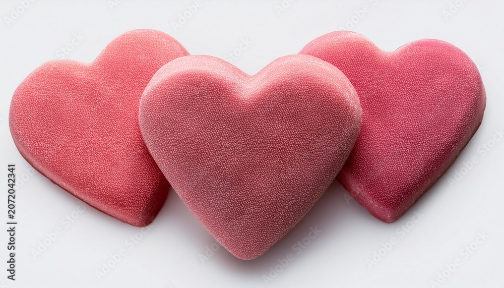 Fototapeta premium Blank Candy Valentines Hearts Isolated On White Background