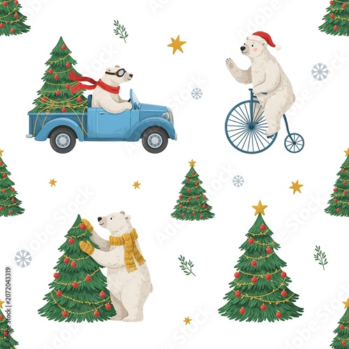christmas card with santa claus