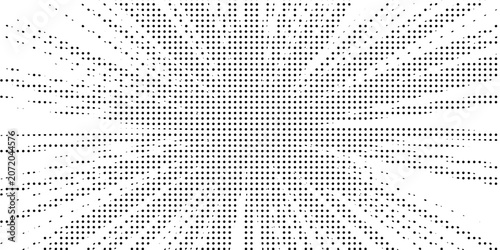 Halftone pop art comics poster backgrounds with noise grain dots pattern, vector. Manga backgrounds with pointillism dots gradient or dotwork pattern with stipple effect