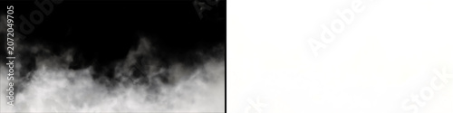 Foto Dynamic white smoke plume effect isolated on transparent background for digital art and professional graphic editing