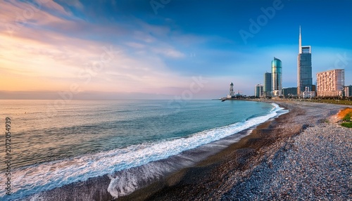 georgia batumi beach landscape coast black sea