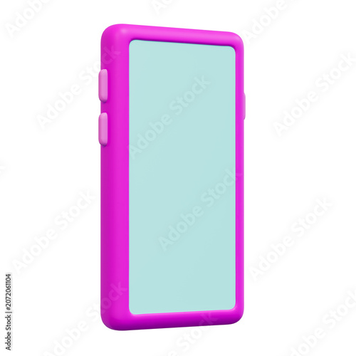 Cute Cartoon 3d smartphone illustration