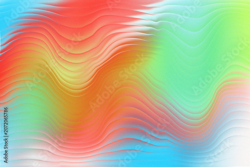 Vibrant wavy lines in a gradient of colors background abstract colorful curves. Resizable and Editable. 