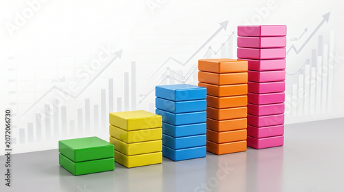 business graph with arrow