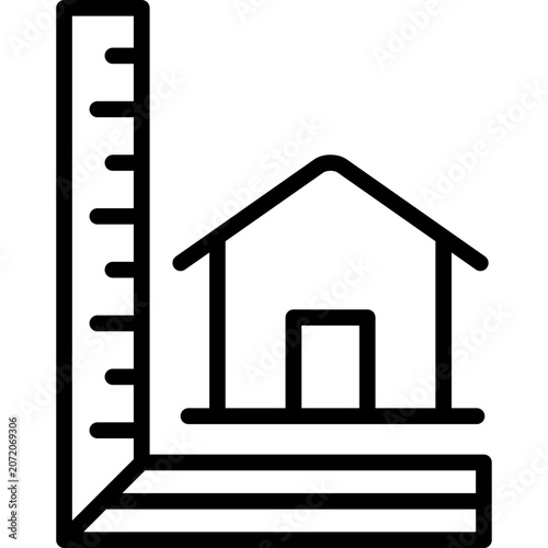 architecture icon illustration design with outline