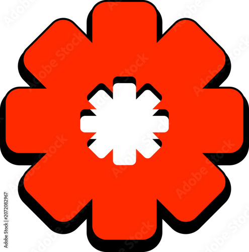 Red Star Graphic Icon Design