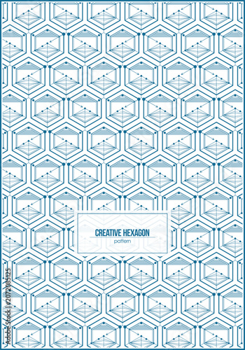 creative hexagon shape pattern with modern style for modern bussiness card background

