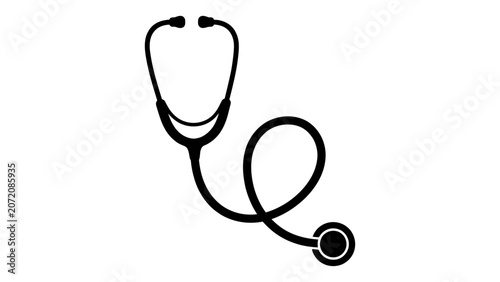 Foto Stethoscope icon, medical diagnostic tool