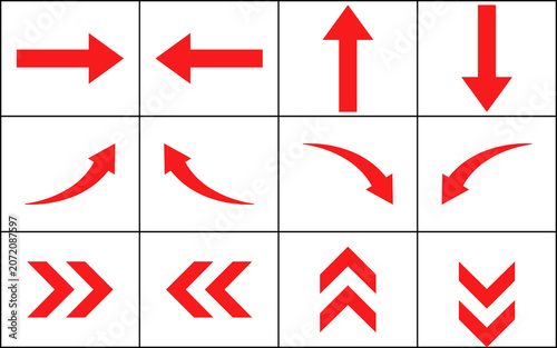 Red Arrow Icon Set