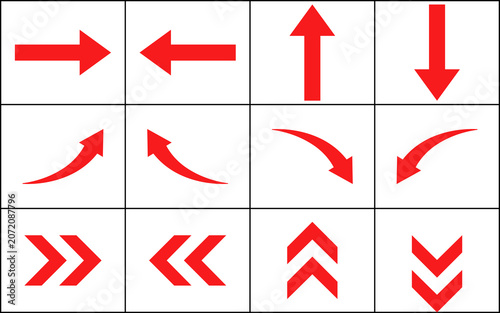 Red Arrow Icon Set