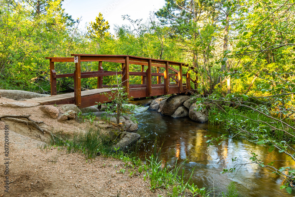 Fototapeta premium Scenic Trail to Hidden Falls in Curt Gowdy State Park