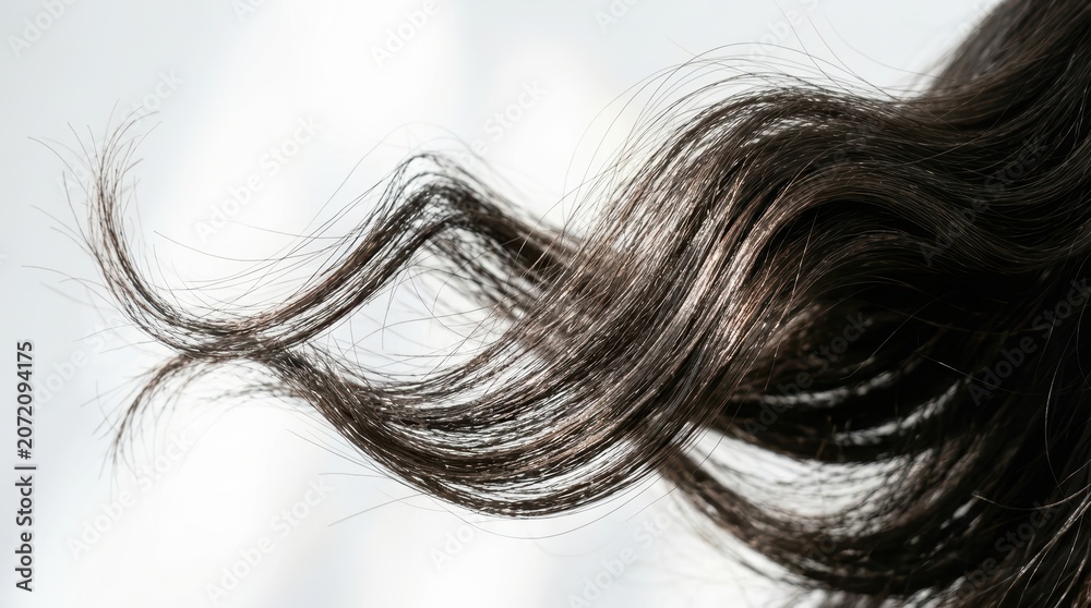 Naklejka premium Hair captured in motion against a blurred background