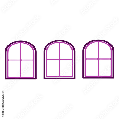 Three Arched Windows Icon