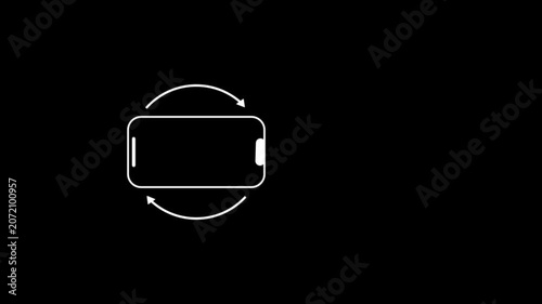 4K video animation of rotate your phone video stock.