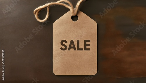 recycled paper sale tag for small business saturday promotions and awareness