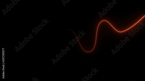 Neon arrow graph icon animation.