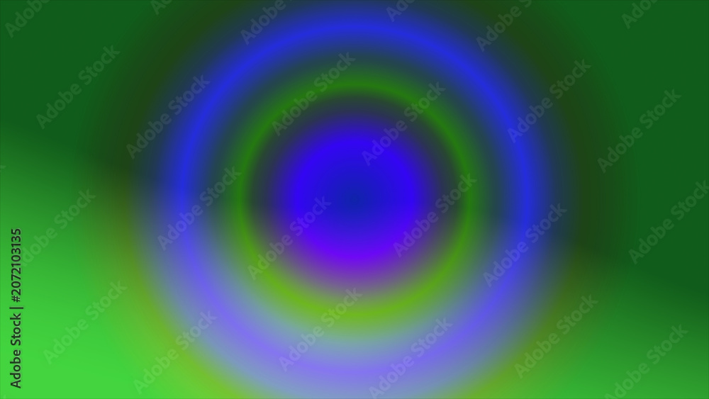 Naklejka premium Abstract background with glowing concentric blue and green circles creating a vibrant modern design.
