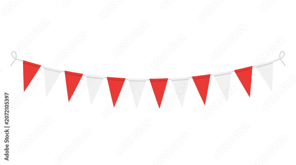 Obraz premium Indonesian Independence day celebration flags decoration