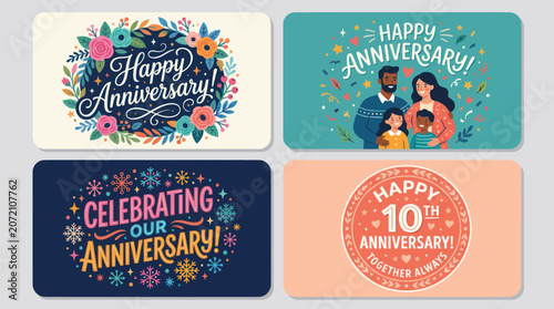Konstfotografi Anniversary celebration greeting cards