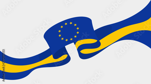European union flag swirl