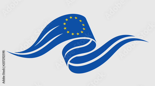 European union flag wave symbol