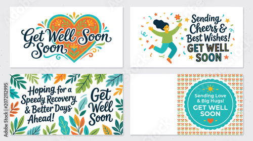 Fotografie Get well soon card collection