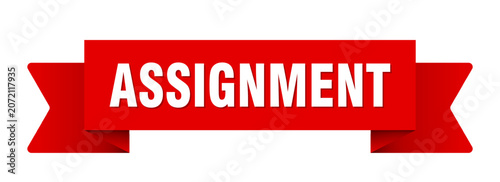 Bild auf Leinwand assignment ribbon isolated on transparent background