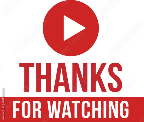 Canvastavla Thanks for watching video end screen with play button
