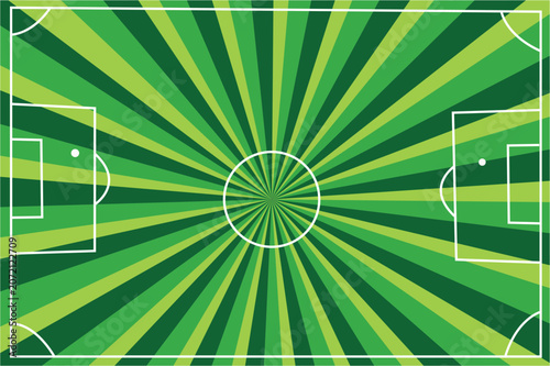 Radial Football Field Vector Background