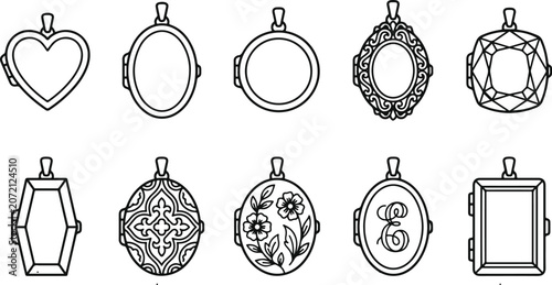 Canvastavla Various jewelry pendants with different shapes and designs