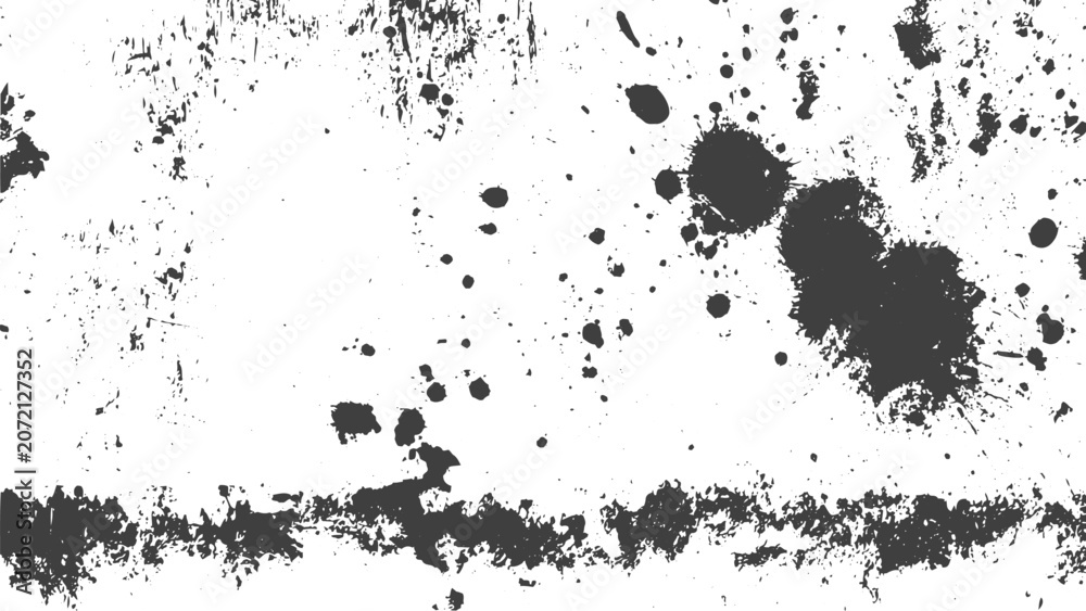 Fototapeta premium Black and White Distressed Grunge Texture with Dust Grain Particles, Rough Scratches and Vintage Overlay Elements.