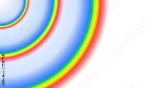 Colorful Rainbow Arc Border Frame on transparent background.