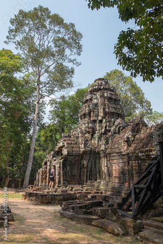 Landscape and stone gate at Ta Som temple, Cambodia