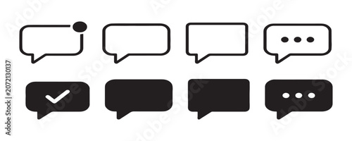 Speech Bubble Chat Icon for Online Messaging, Social Media and Mobile Application Design