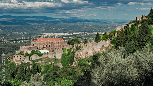 Obraz na płótnie The Despot's Palace in the Byzantine city of Mystras, near Sparta, Peloponnese,