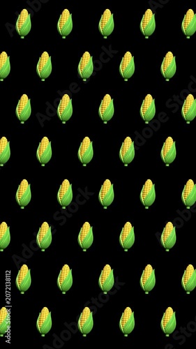 3D Corn Rotating Background