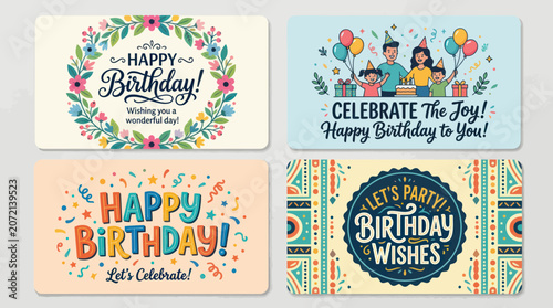 Happy birthday celebration designs