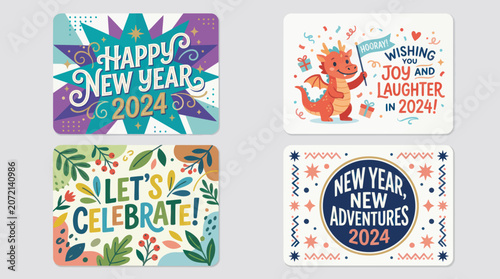Konstfotografi Happy new year celebration graphics