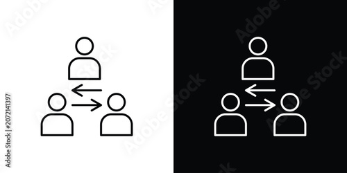 Foto Mediator icon black lineart editable vectors pack