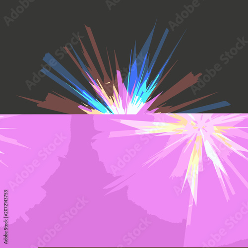 Vibrant colorful explosion abstract design element