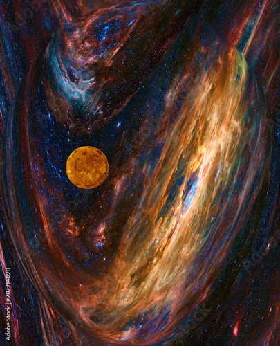 Venus abstract space background 