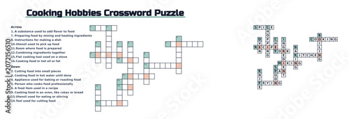 Cooking hobbies crossword puzzle