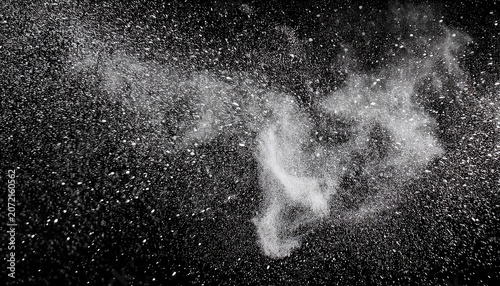 Abstract Grayscale Texture With Scattered Particles On Transparent Background