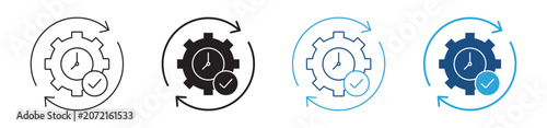 Konstfotografi Consistency Icon Set Vector Collection in Outline and Solid Style for Reliabilit