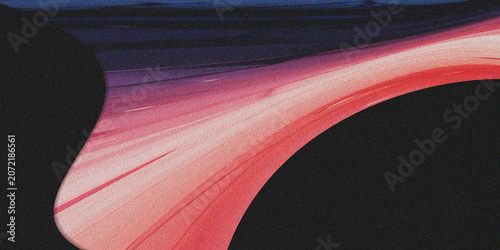 Abstract Pink and Red Flowing Ribbon Wave Path on Dark Background